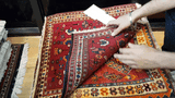24452-Ghashgai Hand-Knotted/Handmade Persian Rug/Carpet Tribal / Nomadic Authentic/Size: 1'9" x 1'11"