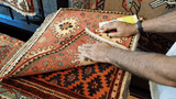 24461-Ghashgai Hand-Knotted/Handmade Persian Rug/Carpet Tribal /Nomadic Authentic/Size: 1'8" x 1'11"