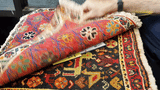 24472-Ghashgai Hand-Knotted/Handmade Persian Rug/Carpet Tribal/ Nomadic Authentic/Size: 1'10" x 1'10"