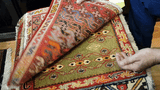 24490-Ghashgai Hand-Knotted/Handmade Persian Rug/Carpet Tribal/ Nomadic /Authentic/Size: 1'8" x 1'9"
