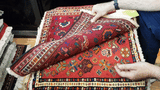 24505-Ghashgai Hand-Knotted/Handmade Persian Rug/Carpet Tribal/ Nomadic Authentic/Size: 1'9" x 1'11"
