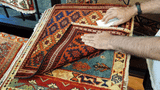 24525-Ghashgai Hand-Knotted/Handmade Persian Rug/Carpet Tribal/ Nomadic Authentic/Size: 2'1" x 1'11"