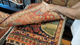 24530-Ghashgai Hand-Knotted/Handmade Persian Rug/Carpet Tribal/ Nomadic Authentic/Size: 2'1" x 2'1"
