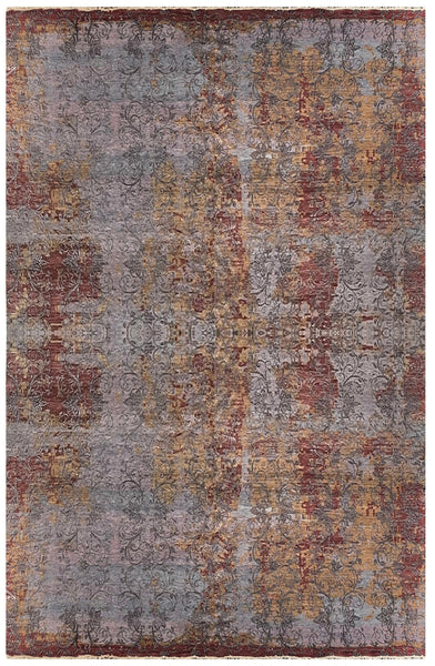 24854- Damask Hand-Knotted/Handmade Indian Rug/Carpet Modern Authentic / Size: 13'2" x 10'0"/401cm x 305cm