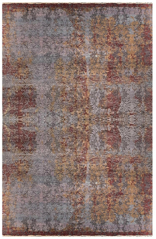 24854- Damask Hand-Knotted/Handmade Indian Rug/Carpet Modern Authentic / Size: 13'2" x 10'0"/401cm x 305cm