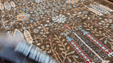 24919-Chobi Ziegler Hand-knotted/Handmade Afghan Rug/Carpet Traditional Authentic / Size: 10'1" x 6'8"/307cm x 203cm