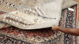 24929-Chobi Ziegler Hand-knotted/Handmade Afghan Rug/Carpet Traditional Authentic / Size: 6'8" x 5'3"/203cm x 160cm