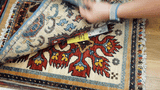 24936-Chobi Ziegler Hand-knotted/Handmade Afghan Rug/Carpet Traditional Authentic / Size: 2'0" x 1'5"