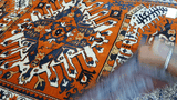 24984-Antique Kazak Hand-Knotted/Handmade Russian Rug/Signed/Carpet Tribal/Nomadic Authentic/ Size/: 8'10" x 4'8"/269cm x 142cm