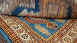 24999-Royal Kazak Hand-Knotted/Handmade Afghan Rug/Carpet Tribal/Nomadic Authentic/ Size/: 13’0” x 2’9”/396cm x 84cm