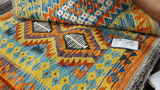 26021- Kelim Hand-Woven/Flat Weaved/Handmade Afghan /Carpet Tribal/Nomadic Authentic/Size: 2'2" x 2'4" / 66cm x 71cm