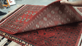 25050-Bokhara Hand-Knotted/Handmade Pakistani Rug/Carpet Tribal/Nomadic Authentic/ Size/: 6'1" x 4'1"/186cm x 124cm
