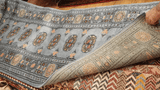 25056-Royal Bokhara Hand-Knotted/Handmade Pakistani Rug/Carpet Tribal/Nomadic Authentic/ Size: 6'8" x 2'8"