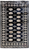 25210-Bokhara Hand-Knotted/Handmade Pakistani Rug/Carpet Tribal/Nomadic Authentic/ Size: 5'3" x 3'1"/160cm x 94cm(DYE RUN AS IS )