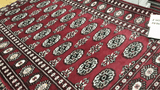 25218-Bokhara Hand-Knotted/Handmade Pakistani Rug/Carpet Tribal/Nomadic Authentic/ Size: 4'10" x 3'0"