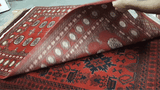 25225-Bokhara Hand-Knotted/Handmade Pakistani Rug/Carpet Tribal/Nomadic Authentic/ Size: 5'11" x 4'1"