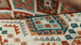 25248- Kelim Hand-Woven/Flat Weaved/Handmade Afghan Rug/Carpet Tribal/Nomadic Authentic/Size: 4'3" x 2'9"