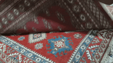 25259-Bokhara Hand-Knotted/Handmade Pakistani Rug/Carpet Tribal/Nomadic Authentic/ Size: 7'4" x 5'2"