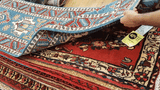 25261-Kazak Hand-Knotted/Handmade Afghan Rug/Carpet Tribal/Nomadic Authentic/ Size: 5’10” x 2’0”