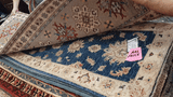 25271-Kazak Hand-Knotted/Handmade Afghan Rug/Carpet Tribal/Nomadic Authentic/ Size: 5’11” x 2’1”