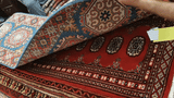 25272-Kazak Hand-Knotted/Handmade Afghan Rug/Carpet Tribal/Nomadic Authentic/ Size: 6’7” x 2’1”