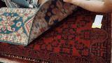 25273-Kazak Hand-Knotted/Handmade Afghan Rug/Carpet Tribal/Nomadic Authentic/ Size: 6’1” x 2’0”
