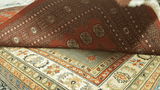 25286-Bokhara Hand-Knotted/Handmade Pakistani Rug/Carpet Tribal/Nomadic Authentic/ Size: 11'0" x 8'3"