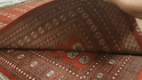 25287-Bokhara Hand-Knotted/Handmade Pakistani Rug/Carpet Tribal/Nomadic Authentic/ Size: 10'10" x 8'4"