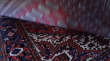 25293-Bokhara Hand-Knotted/Handmade Pakistani Rug/Carpet Tribal/Nomadic Authentic/ Size: 10'1" x 6'7"
