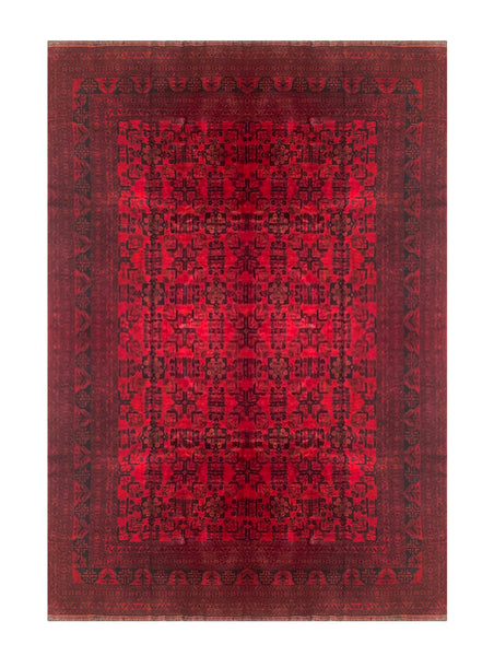 26472 - Khal Mohammad Afghan Hand-Knotted Authentic/Traditional/Rug/Size: 11'1" x 8'0"