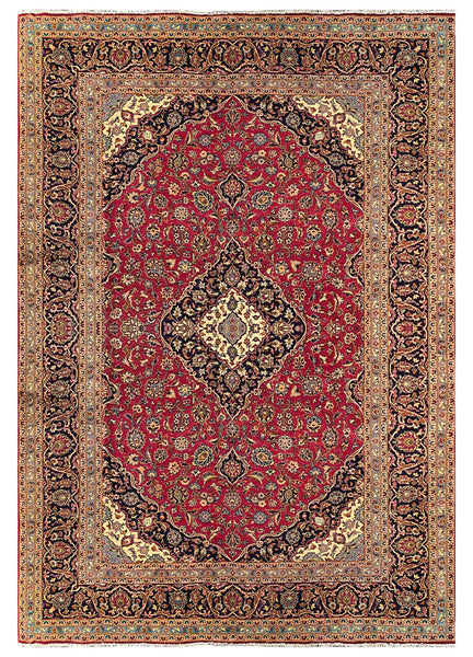 25568-Kashan Hand-Knotted/Handmade Persian Rug/Carpet Traditional/Authentic/Size: 11'10" x 8'2"