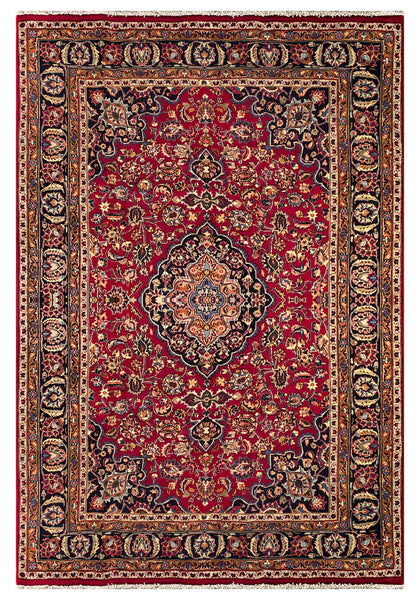 25574-Mashad Hand-Knotted/Handmade Persian Rug/Carpet Traditional Authentic/ Size: 9'9" x 6'7"