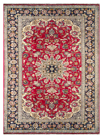 25578- Isfahan Persian Hand-Knotted Authentic/Traditional Carpet/Rug/ Size: 9'10'' x 7'1''