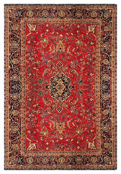 25625-Sarough Hand-Knotted/Handmade Persian Rug/Carpet Traditional/Authentic/ Size: 9'1" x 6'5"