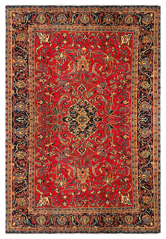25625-Sarough Hand-Knotted/Handmade Persian Rug/Carpet Traditional/Authentic/ Size: 9'1" x 6'5"