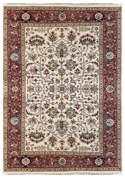 25705- Royal Heriz Hand-Knotted/Handmade Indian Rug/Carpet Traditional/Authentic/Size 6'0" x 4'3"/183cm x 130cm