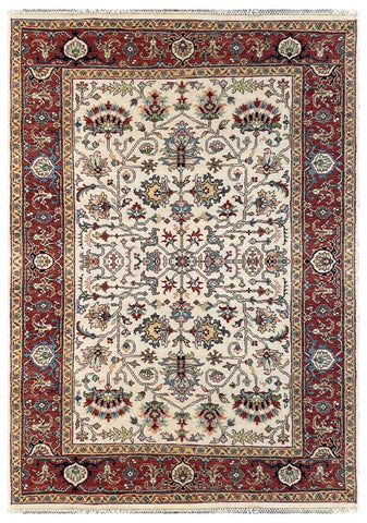 25705- Royal Heriz Hand-Knotted/Handmade Indian Rug/Carpet Traditional/Authentic/Size 6'0" x 4'3"/183cm x 130cm