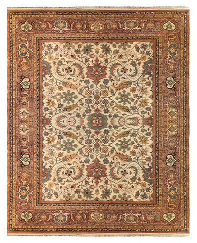 25715- Royal Heriz Hand-Knotted/Handmade Indian Rug/Carpet Traditional/Authentic/Size 9'10" x 7'10"/300cm x 239cm