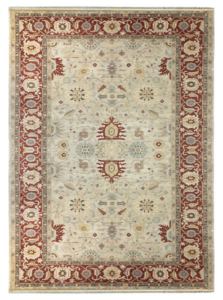 25720- Royal Heriz Hand-Knotted/Handmade Indian Rug/Carpet Traditional/Authentic/Size 12'3" x 8'9"/373cm x 267cm