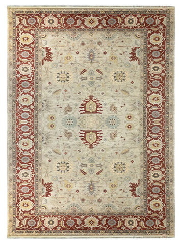 25720- Royal Heriz Hand-Knotted/Handmade Indian Rug/Carpet Traditional/Authentic/Size 12'3" x 8'9"/373cm x 267cm
