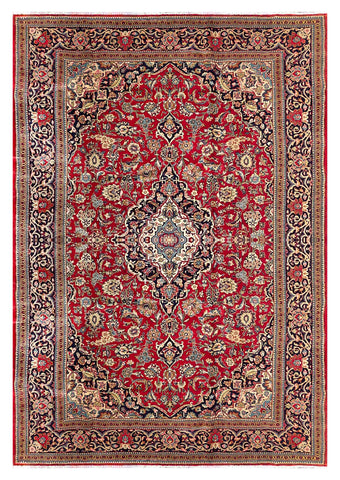 25728-Kashan Hand-Knotted/Handmade Persian Rug/Carpet Traditional/Authentic/Size: 10'10" x 7'6"