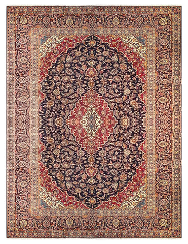 25794-Kashan Hand-Knotted/Handmade Persian Rug/Carpet Traditional/Authentic/Size: 13'7" x 10'4"