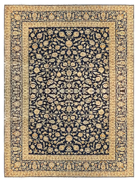 25795-Kashan Hand-Knotted/Handmade Persian Rug/Carpet Traditional/Authentic/Size: 13'10" x 10'8"
