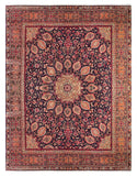 25796-Mashad Hand-Knotted/Handmade Persian Rug/Carpet Traditional Authentic/ Size: 13'0" x 9'9"/396cm x 217cm