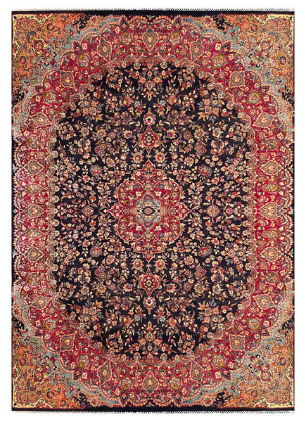 25799-Mashad Hand-Knotted/Handmade Persian Rug/Carpet Traditional Authentic/ Size: 13'7" x 9'7"
