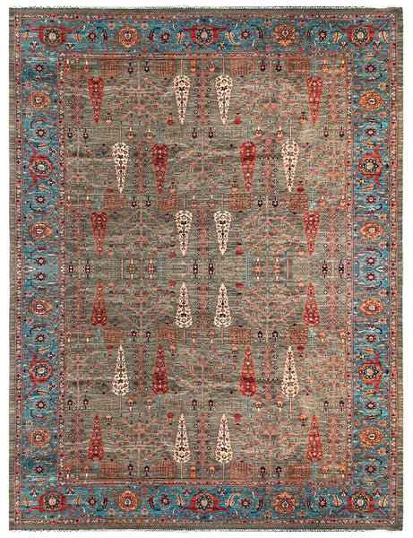 25837 - Royal Chobi Ziegler Hand-Knotted/Handmade Afghan Rug/Carpet Traditional/Authentic/Size: 12'0" x 8'10"/366cm x 269cm