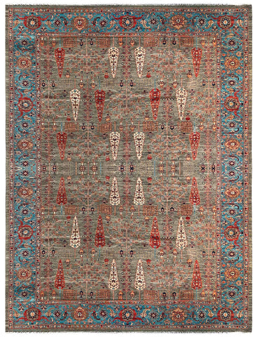 25837 - Royal Chobi Ziegler Hand-Knotted/Handmade Afghan Rug/Carpet Traditional/Authentic/Size: 12'0" x 8'10"/366cm x 269cm