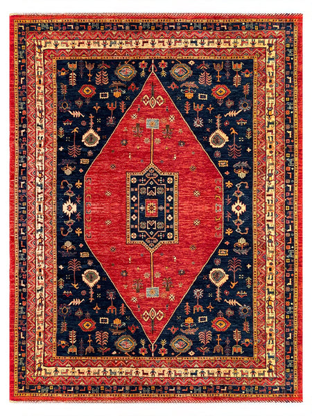 25838- Royal Chobi Ziegler Hand-Knotted/Handmade Afghan Rug/Carpet Traditional/Authentic/Size: 12'1" x 9'0"/368cm x 274cm