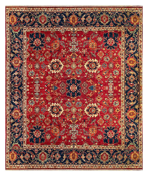 25840- Royal Chobi Ziegler Hand-Knotted/Handmade Afghan Rug/Carpet Traditional/Authentic/Size: 9'9" x 8'1"