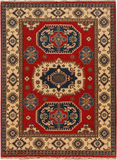 22737 - Kazak Hand-Knotted/Handmade Afghan Tribal/Nomadic Authentic/Size/: 6'10" x 4'11"/ 208cm x 150cm
